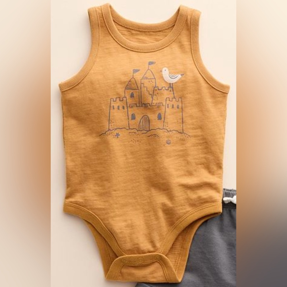 Baby Little Co. by Lauren Conrad Organic Tank Bodysuit - Caramel Castle